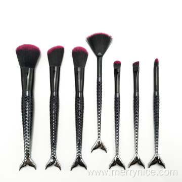 7PC Mermaid Cosmetic Brush Set